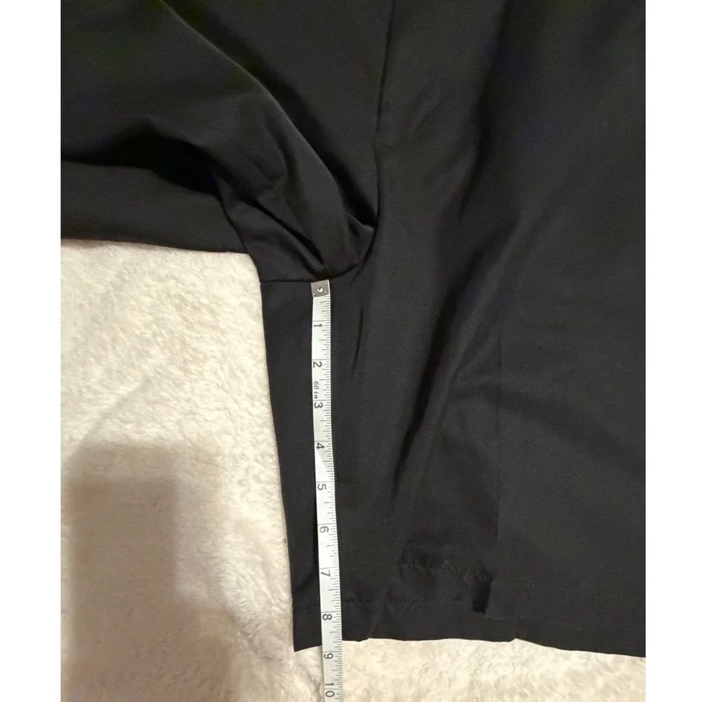 Eddie Bauer Mens 34 Black Cocona Performance Chino Shorts Flat Front Outdoor